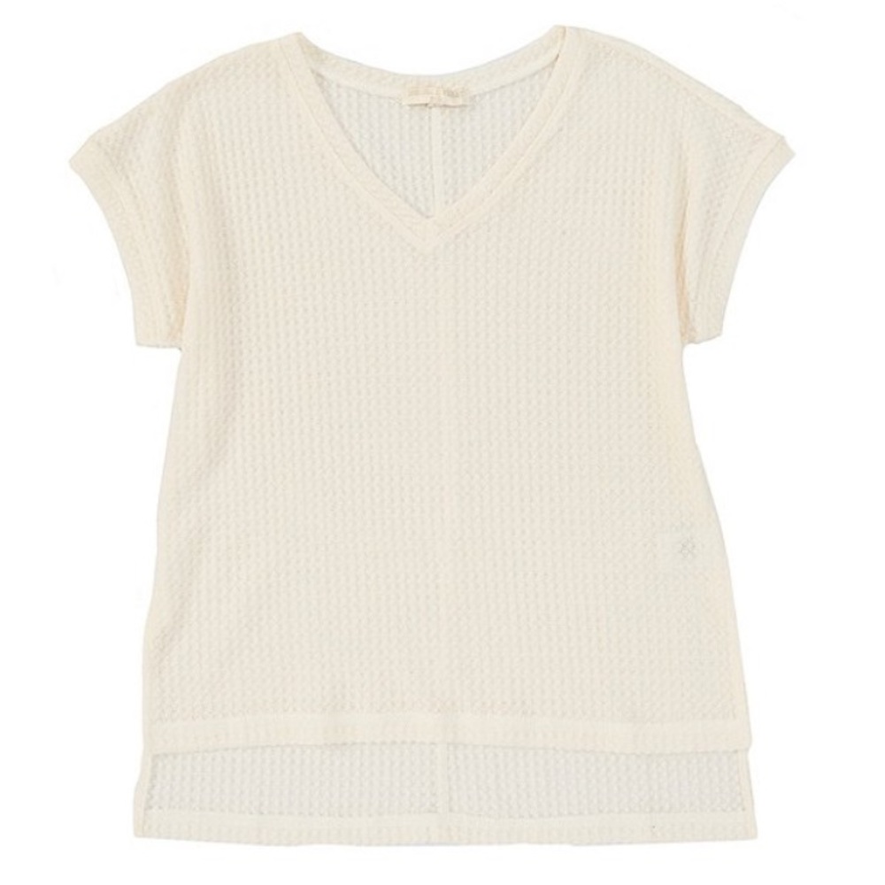 • BUNDLED // chelsea & violet waffle knit v-neck hi-low tee • - Picture 1 of 6